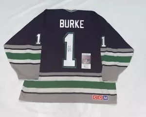 SEAN BURKE SIGNED VINTAGE HARTFORD WHALERS CCM #1 JERSEY LICENSED JSA COA - Picture 1 of 3