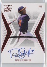2012 Leaf Ultimate Draft Red /5 Richie Shaffer #BA-RS1 Auto