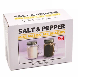 Mini Salz & Pfeffer vorgefüllte Glas Einmachglas Shaker von Spice Emporium - Bild 1 von 3