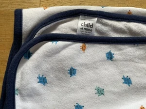 Manta de seguridad Carters Baby Boy Little Monster azul naranja blanco 26" x 28" - Imagen 1 de 6