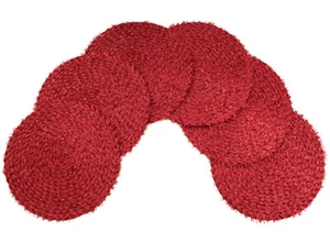 Christmas shinning Daisy Woven Non-Slip Table Placemats 15 Inches Round Set Of 6 - Picture 1 of 5
