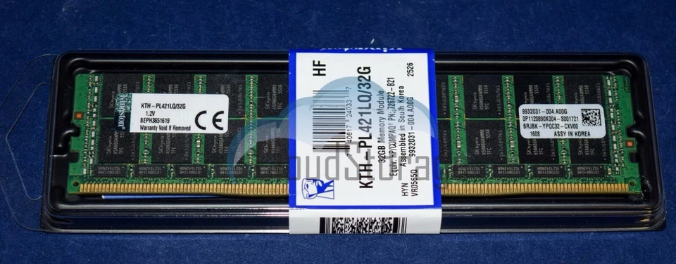 F/S KTH-PL421LQ/32G KINGSTON 32GB (1X32GB) 4RX4 PC4-17000 MEMORY - Image 1 of 1