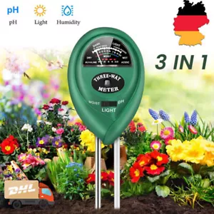PH Wert Messgerät Tester Bodentester Bodenmessgerät Lichtmesser Feuchtigkeit - Bild 1 von 12