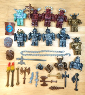 Mega Bloks Dragones Guerras de Cristal Mini Figuras Armas Escudos Lote de Piezas Pequeñas Foto 1 de 4