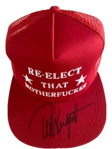 TED NUGENT FIRMATO DONALD TRUMP RIELETTO QUEL ****ER CAPPELLO BAS BECKETT OLOGRAMMA - Foto 1 di 4