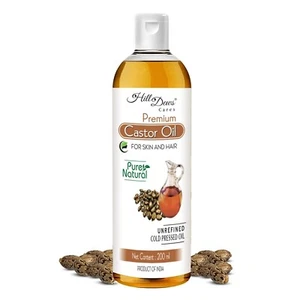 Aceite de ricino HillDews 200 ml prensado en frío puro sin refinar para hidratar la piel envío y devolución - Imagen 1 de 8
