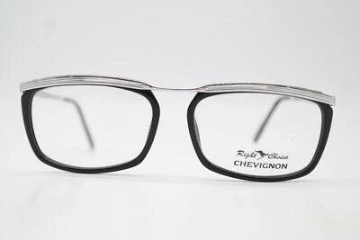 Vintage Brille CHEVIGNON STEEL Silber Schwarz Eckig Brillengestell eyeglasses - Bild 1 von 4
