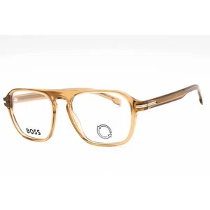 Hugo Boss Men's Eyeglasses Beige Plastic Square Full Rim Frame BOSS 1510 010A 00 - Picture 1 of 2