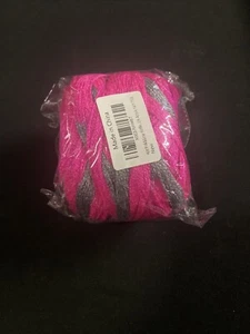 Rüschenbandgarn, grau/hot pink 0% Acrylgarn 150g - Bild 1 von 2