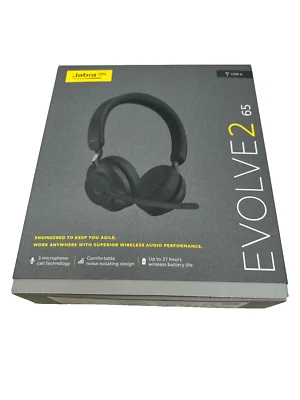 Jabra Evolve2 65 Stereo Wireless Headset  - Black  26599-999-999 - Image 1 of 3