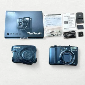 [Near Mint] Canon PowerShot G9 Black 12.1MP Compact Digital Camera Zoom 6x - Picture 1 of 16