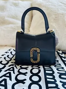 Nuevo con etiquetas Bolso Bandolera Marc Jacobs The St Marc Mini Asa Superior Cuero Negro - Imagen 1 de 14