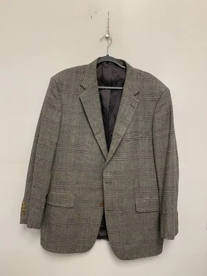 Traje Chaqueta Southwick charretera hombre 46 regular negro blanco lana seda EE. UU. Foto 1 de 4