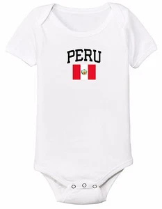 Peru Bodysuit Soccer Baby Outfit Mameluco Infant Girls Boys T-shirt Kids - Picture 1 of 2