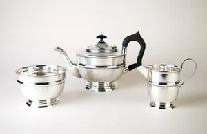 Emile Viner EV Sheffield England English Sterling Silver Tea Set circa 1931 - Picture 1 of 18