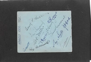 1950 ORIGINAL AUTOGRAPHS - 11 PLAYERS WARWICKSHIRE COUNTY CRICKET CLUB - Picture 1 of 2