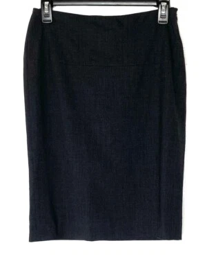 Falda lápiz JIL SANDER gris carbón mezcla lana cremallera lateral 34 32 = 2/4 diseñador Foto 1 de 4