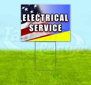 ELEKTROSERVICE Hof Schild Wellpappe Kunststoff Bandit Rasen Dekoration USA - Bild 1 von 4