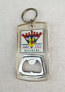 Vintage Branson Missouri Guitar Music Keychain & Bottle Opener Souvenir - Picture 1 of 2