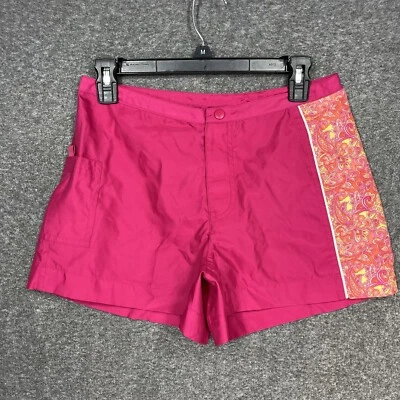 Y2K Old Navy Board 短裤女式 4 粉色花卉低腰游泳热带夏威夷 — 第 1/4 张图片