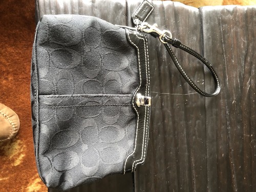 Coach Braccialetto Tessuto Nero Firmato 100% Autentico Spedizione Gratuita