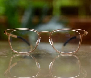 Men Gold Titanium glasses women rose-gold titanium eyeglasses clear lens glasses - Picture 1 of 15