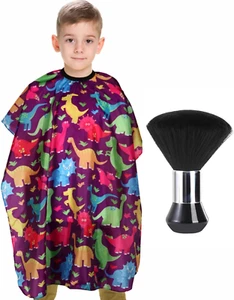 Kids Barber Cape with Neck Duster Brush, Professional Salon Hair Cutting Cape - Picture 1 of 22