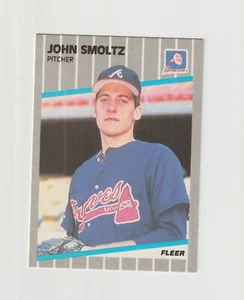 John Smoltz Atlanta Braves 1989 Fleer RC Rookie Card #602 - Picture 1 of 3