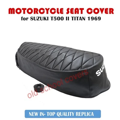 FUNDA ASIENTO MOTO SUZUKI T500 II T500 2 TITAN 1969 Y CORREA Foto 1 de 2