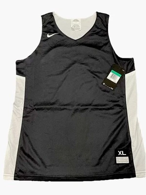 ✅ 28 美元耐克双面夏季篮球球衣背心灰色白色男孩 XL 全新带标签💯 — 第 1/4 张图片