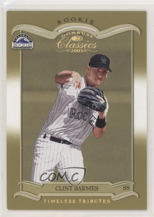 2003 Donruss Classics Rookie Timeless Tributes /100 Clint Barmes #190 Rookie RC - Image 1 of 2
