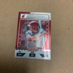 Tarjeta de boleto universitario Panini Elite Contenders Tampa Prospect Kyle Manzardo 2021 - Imagen 1 de 6