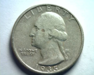 WASHINGTON QUARTER 1935 MUY FINO/EXTRA FINO EN MUY BUEN ESTADO/XF MUY FINO/EXTREMADAMENTE FINO - Imagen 1 de 2