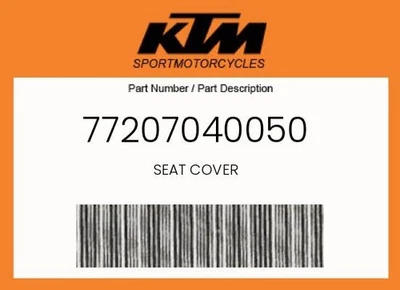 Funda de asiento original KTM - 77207040050 Foto 1 de 4