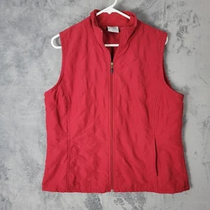 Columbia Vest Womens Size L Red Camping Hiking Outdoor Polyester Camping Trail - Picture 1 of 13