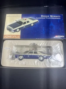 CORGI LIONELVILLE POLICE DEPT DODGE MONACO POLICE CAR 1/43 NIB - Picture 1 of 7