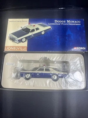 CORGI LIONELVILLE POLICE DEPT DODGE MONACO POLICE CAR 1/43 NIB - Image 1 of 4