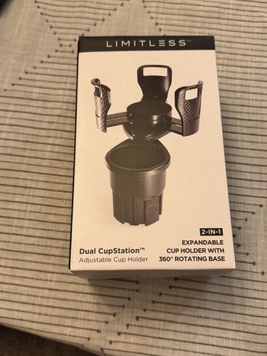 Limitless 2 In 1 Dual Expandable Cup Holder With 360 Degree Rotating ...