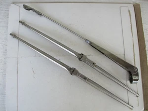 USED 1966 CORVETTE C2 15" FLAT SATIN TRICO WINDSHIELD WIPER BLADE (2) & ARM (1) - Picture 1 of 10