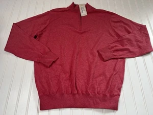 Maglione Peter Millar misto cotone seta 1/4 zip uomo corona morbido medio NUOVO 616 - Foto 1 di 5