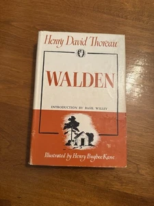 1951 WALDEN von Henry David Thoreau Hard Back illustriertes Schutzumschlagbuch - Bild 1 von 10