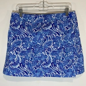 RipSkirt Hawaii Wrap Skirt Medium Blue Floral Tropical Wrap Hawaii Resort Preppy - Imagen 1 de 7