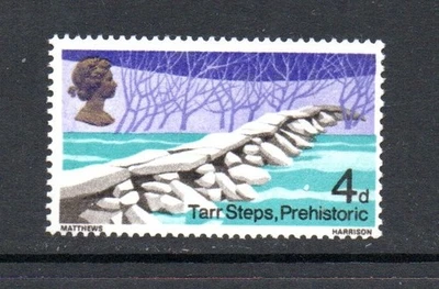 British Bridges 1968 impreso en 4D engomado variedad lateral UM/MNH SG763a como escaneado Foto 1 de 2
