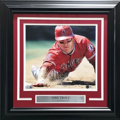 Mike Trout Signed Framed 11x12 Photo Los Angeles Angels Beckett #AE16564 - Image 1 of 4