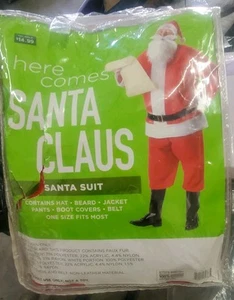 HERE COMES SANTA CLAUS SANTA SUIT ONE SIZE FITS MOST HALLOWEEN COSTUME DRESS UP - Picture 1 of 1