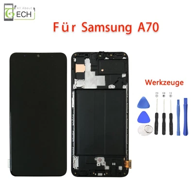 Für Samsung A70 2019 A705 LCD (OLED) Display mit Rahmen Touch Screen Bildsc... - Bild 1 von 4