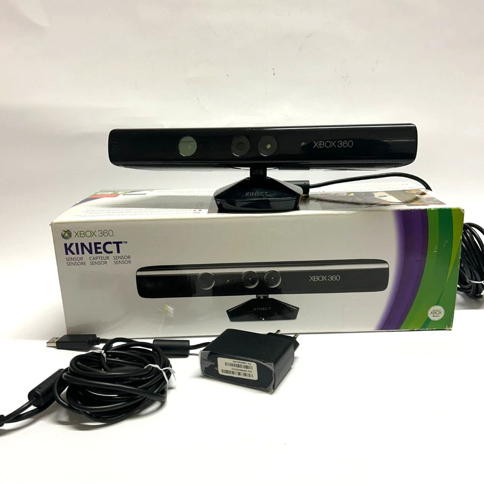 Telecamera Kinect Xbox 360 con Scatola e CAVO ALIMENTAZIONE ORIGINALE - Immagine 1 di 4