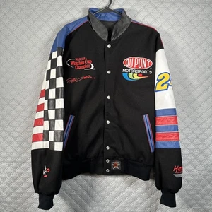 De Colección Chase JH Diseño NASACR Jeff Gordon Winston Copa Chaqueta Reversible Cuero Med - Imagen 1 de 11