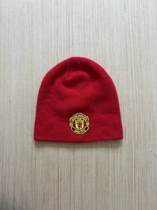 Vintage Manchester United Beanie Mütze Cap Rot Weiß - Bild 1 von 24