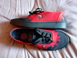 BNIB Striking DARK CHOCOLATE DESIGN 'Dark West' Demonic Flame Sneakers UK8/US10 - Picture 1 of 19